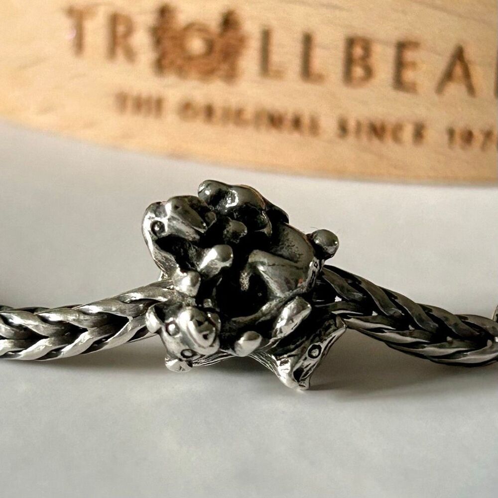 TROLLBEADS Family of Puppies Bead Silver LAA 925S Preloved Excellent